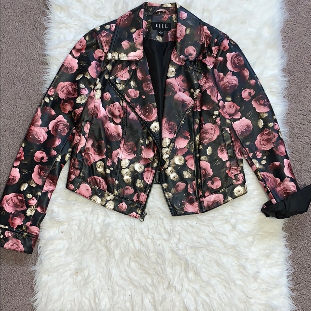 Flower Pleather Jacket - image 5